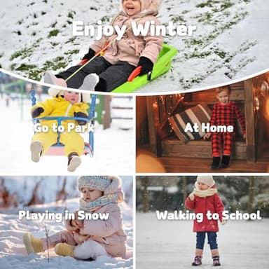 BARERUN Infant Unisex Warm Fur Lining Soft Boots Baby Winter Ankle Non-Slip Sole Toddler Winter Snow Crib Shoes Black Baby Shoe Size 12-18 Months - Image 6