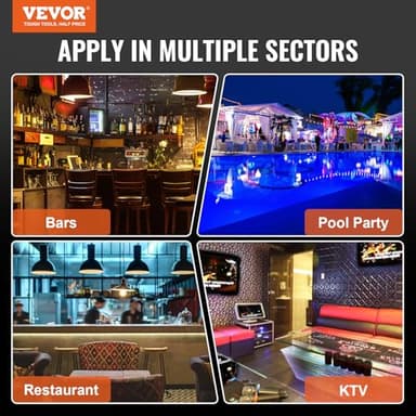 VEVOR LED Lighted Liquor Bottle Display, 2 Tiers 24 Inch Commercial Illuminated Home Bar Shelf, 2 Steps Whiskey Rack Stand, Acrylic Drink Shelves with RF Remote & App Control, and Multicolor Light - Image 8