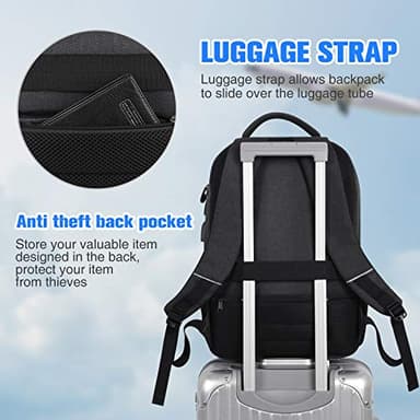 Paude Backpack for Men and Women,School Backpack for Teens,15.6 inch Laptop Backpack with USB Charging port for Business College Travel - Image 5