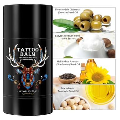 Tattoo Aftercare Butter Balm, 2.6 oz, Old & New Tattoo Moisturizer Healing Brightener for Color Enhance, Natural Organic Tattoo Cream - Image 5