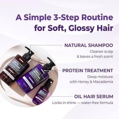 KUNDAL Korean Shampoo and Conditioner Set [Baby Powder] Salon-quality, Long Lasting Scent, Moisturizing, Sulfate-Free, Argan & Macadamia Oil, Korean Hair care, For all hair types, 16.9 fl oz each - Image 4