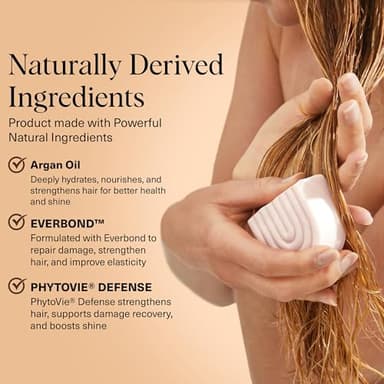 Kitsch Argan Oil Conditioner Bar – Repairing Hair Conditioner for Damaged Hair, Anti-Frizz – Strengthening, Moisturizing Hair Care – Paraben, Silicone & Sulfate-Free – Made in USA - 2.7 oz - Image 3