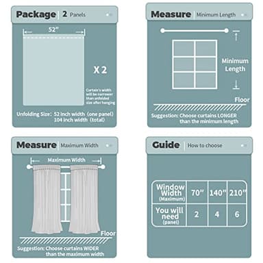 BGment Beige Full Blackout Curtains with Thermal Insulation Liner Curtains 90 Inches Long, Rod Pocket and Back Tab Double Layer Room Darkening Window Curtain for Bedroom(52 x 90 Inch, 2 Panels, Beige) - Image 4