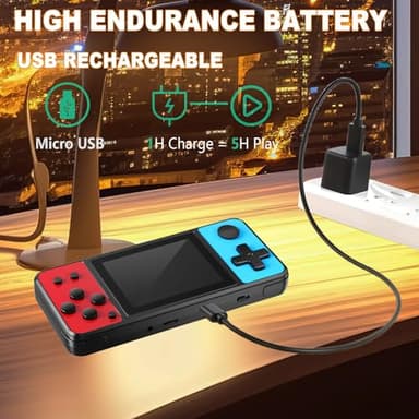 KAVOYI 32 Bit Handheld Games for Kids Built-in 139 Video Games,3.0" IPS Screen Rechargeable Portable Arcade Gaming Player,Electronic Toys for Boys Girls Birthday Xmas Gift Blue-Red - Image 5