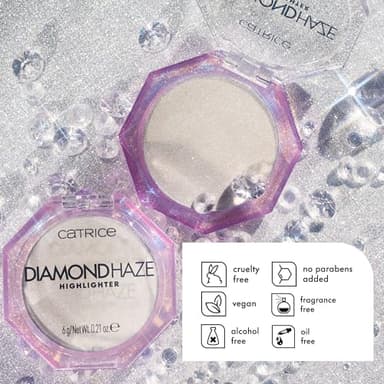 Catrice | Diamond Haze Highlighter (010 Gimme Glitter) | Stunning 3D Shimmer Effect for Face & Body | Silky, Buildable Glow | Vegan & Cruelty Free - Image 4