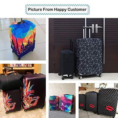 Explore Land Travel Luggage Cover Suitcase Protector Fits 31-32 Inch Case (Black, XL) - Image 7