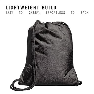 adidas Alliance Sackpack – Drawstring Backpack Small Bag for Men and Women, Black, One Size - Image 4