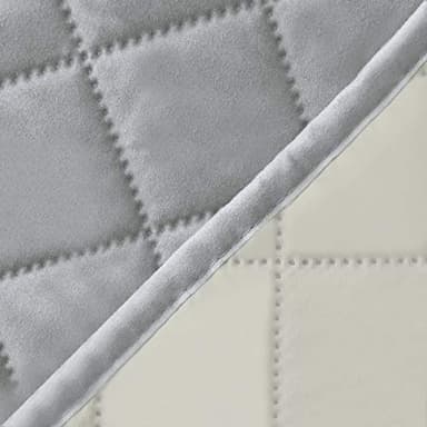 Easy-Going Reversible Oversized Couch Cover for 3 Cushion Couch Sofa Cover for Dogs Water Resistant Furniture Protector Cover with Foam Sticks for Pet (Oversized Sofa, Light Gray/Ivory) - Image 6