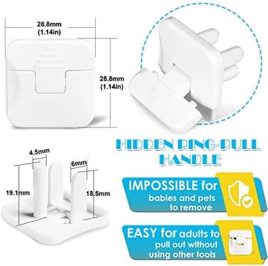 Outlet Covers Babepai 38-Pack White Child Proof Electrical Protector Safety Improved Baby Safety Plug Covers - Image 4