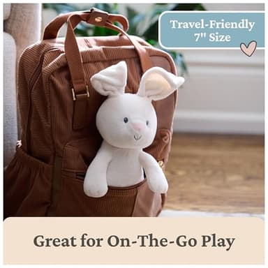 GUND Baby Peek-a-Boo Flora Bunny Plush, Bunny Rabbit Stuffed Animal, Baby Toy for Ages 0 and Up, Cream, 7" (Batteries Not Required) - Image 3