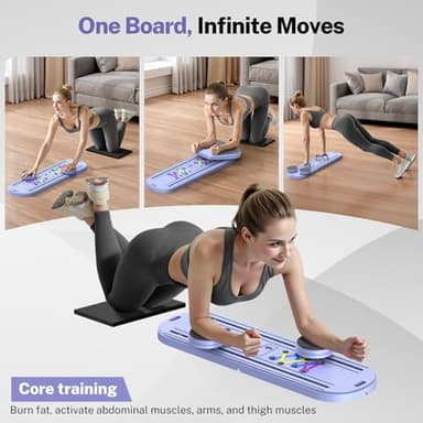MOVOCA Pilates Board, Foldable Pilates Reformer Equipment with Timer, 7-in-1 Multi-Purpose Portable Pilates Reformer Machine Home Pilates Kit for Home Workout, Fitness, Exercise, Abs, Core Equipment - Image 3