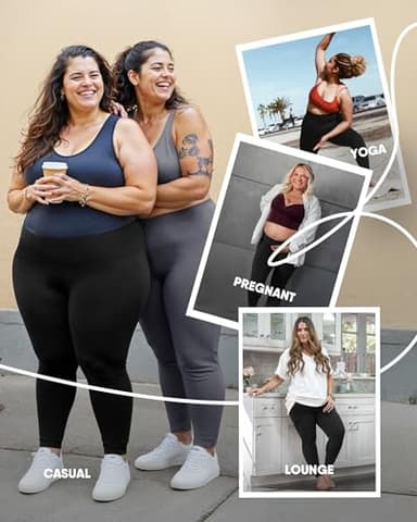 HLTPRO 3 Pack Plus Size Leggings for Women(X-Large - 4X)- High Waist Stretchy Soft Pants for Workout Running Yoga - Image 3