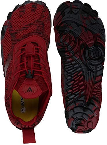 Joomra Women Barefoot Running Tennis Shoes Size 7.5-8 Minimal for Ladies Runner Red Gym Fitness Athletic Hiking Trekking Walking Toes Trail Sneakers Workout Five Fingers Footwear 38 - Image 5