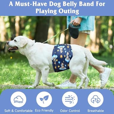 Grecle Reusable Dog Diapers Male 3Pcs, Premium Washable Belly Bands for Male Dogs Medium, High Absorbing Male Dog Wraps for Doggie & Puppy in Incontinence, Excitable Urination and Training (Bear, M) - Image 6