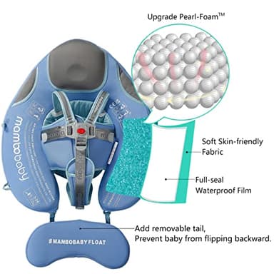 Mambobaby Add Tail Baby Float with Sun Canopy – Special Edition Blue - Image 2