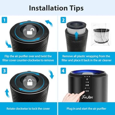 FreAire Air Purifiers for Home, Air Purifiers for Bedroom Up to 538 Ft²/h, Room Air Purifier with 3-in-1 Filter for Smoke Pet Dander Odors with Sleep Mode Timer Fragrance for Bedroom Office Kitchen - Image 9