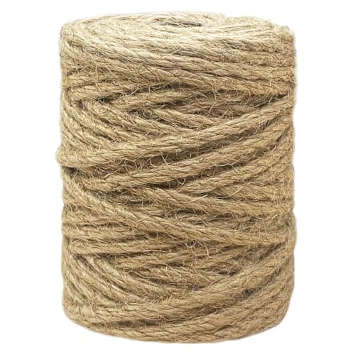 Vanhench Jute Rope 5MM (1/5 inch) 100 ft 6Ply Twisted Heavy Duty and Thick Twine Rope Bulk for Crafts Projects Cat Scratcher Post Tree Gift Wrapping Arts & Crafts Home Decoration Packing Christmas - Image 1