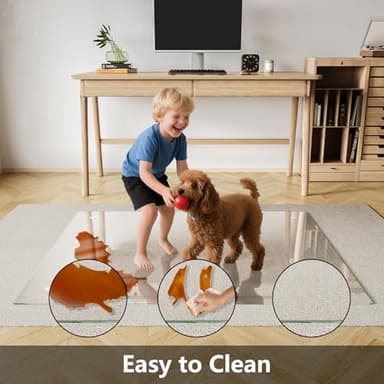 Koonmi Chair Mat for Carpet, Tempered Glass 36"x48" Office Chair Mat, Glass Chair Mats Protector with Rounded and Polished Edges, Ideal for Hardwood Floor, Carpet, Office, Desk, Rolling Chair - Image 6