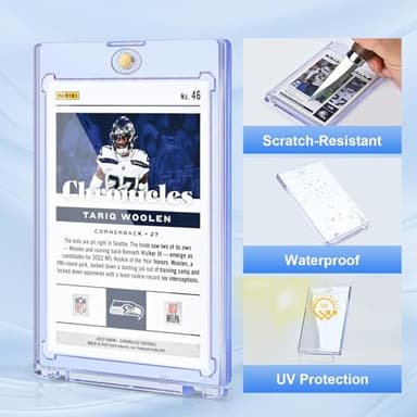 30ct Magnetic Card Holder, 35pt One Card Holder Touch for Trading Cards, U-V Protection Magnetic Card Case for Baseball Cards, Card Protectors Hard Plastic, Display Case for Game Cards, Sports Cards - Image 6