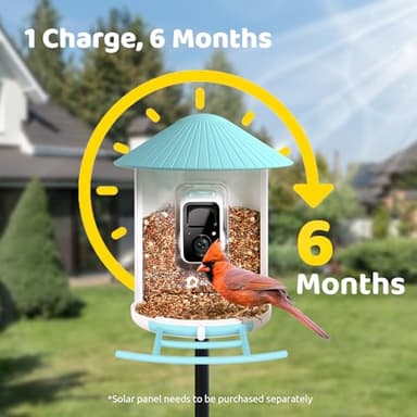 NETVUE by Birdfy Smart Bird Feeder with Camera, Bird Watching Camera, Auto Capture Video & Motion Detection, 1080P Live Steam, Cardinal Feeder Outdoor Wireless, Ideal Present for Backyard Birder, Blue - Image 7