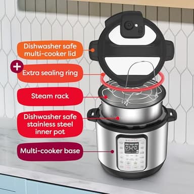 Instant Pot Duo Plus 9-in-1 Multicooker, Pressure Cooker, Slow Cook, Rice Maker, Steamer, Sauté, Yogurt, Warmer & Sterilizer, Includes App With Over 800 Recipes, Stainless Steel, 6 Quarts - Image 10