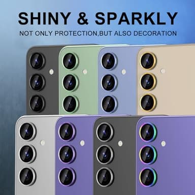 Avocase for Samsung Galaxy S25 Plus Camera Lens Protector, Individual Metal Ring Tempered Glass Lens Cover, [Strong Adsorption] Scratch Resistant Ultra-Thin HD Clear Lens Cover, 1 Set-Black - Image 7