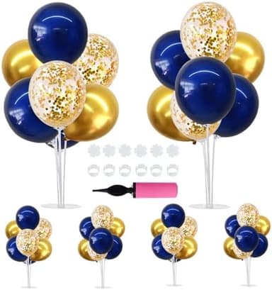TONIFUL 6 Set Navy Blue Gold Balloon Centerpieces for Table,Balloon Arch Kit for Graduation Decorations 2026 Class of 2026 Party Decorations,New Year,Anniversary,Birthday Decoration - Image 3