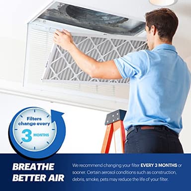BNX TruFilter 20x20x1 MERV 13 (4-Pack) AC Furnace Air Filter - MADE IN USA - Electrostatic Pleated Air Conditioner HVAC AC Furnace Filters - Removes Pollen, Mold, Bacteria, Smoke - Image 8