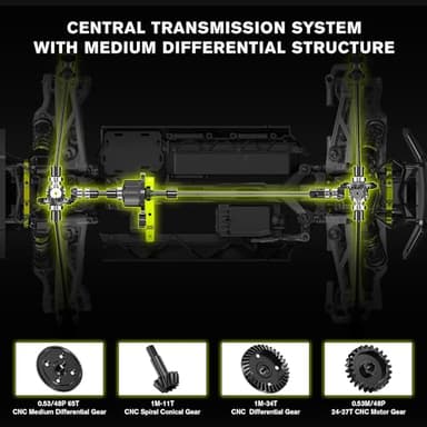 RIAARIO RC Cars Mini 1:10 Brushless RC Car for Adults Max 50 mph All Terrain Hobby Trucks Electric Off-Road Monster Trucks 4WD Remote Control Car Waterproof Truck with Carbon Fiber - Image 3