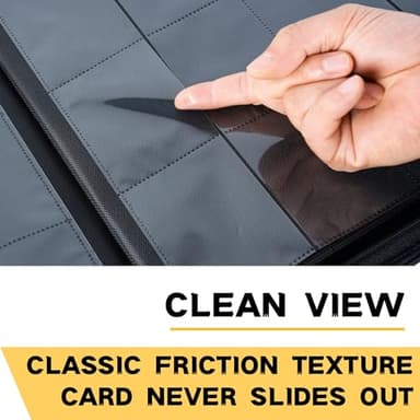 KUOOKING 1000+ Pockets Trading Card Binder, 16-Pocket Card Ablum Compatible with MTG,Sports Cards & Other Standard Size Trading Cards (Black) - Image 5