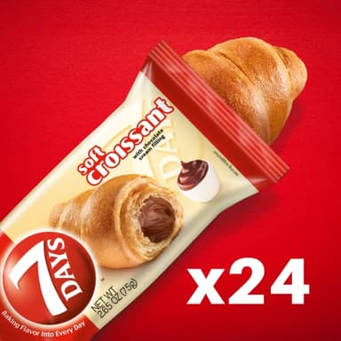 7Days Soft Croissant, Chocolate, Perfect Breakfast Pastry or Snack, Non-GMO 2.65 Ounce (Pack of 24) - Image 2