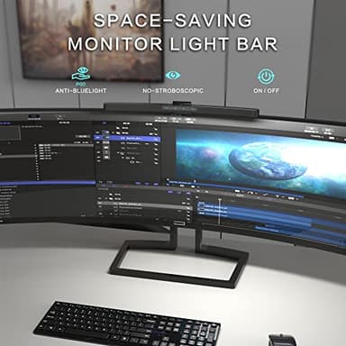 ONWAY Curved Monitor Light Bar with Wireless Remote,Monitor Light Bar with Auto-Dimming and Camera Base,Applicable to All Screens. No Screen Glare,for (Basic) - Image 6