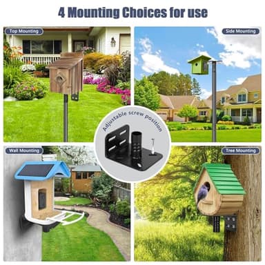 Gtongoko Smart Bird Feeder Pole 79 Inch Bluebird House Pole for Outdoors Weather Station Heavy Duty Metal Mounting Kit Adjustable Bird Feeder Stand Black - Image 7