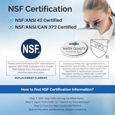 ICEPURE UKF8001 Compatible with Whirlpool EDR4RXD1, 4396395, Maytag UKF8001, UKF8001AXX, EveryDrop Refrigerator Water Filter 4, RFC0900A, UKF8001AXX-200, UKF8001P, 469006, PUR, Puriclean II, Pack of 3 - Image 3