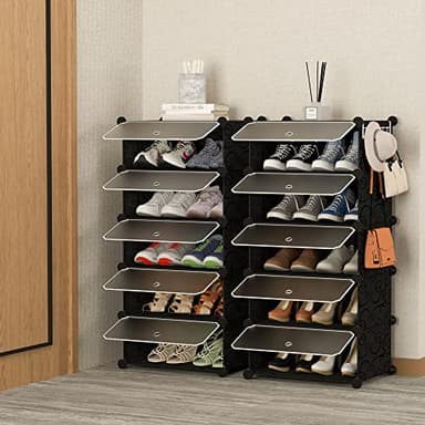 HOMIDEC Shoe Storage, 10-Tier Shoe Rack Organizer for Closet 20 Pair Narrow Shoes Shelf Cabinet for Entryway, Bedroom and Hallway - Image 7