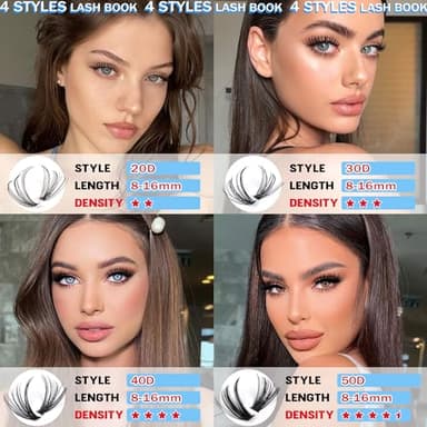 TOOCHUNAG 560pcs Wispy Lash Clusters Natural Individual Lashes Cluster Eyelash Extensions 8-16mm Fluffy Eyelash Clusters D Curly DIY Eye Lashes Extension (20/30/40/50D) - Image 2