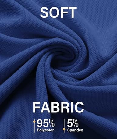 ZITY 5 Pack Mens Polo Shirt Short Sleeve Sports Golf Tennis T-Shirt Moisture-Wicking Summer Shirts Black WineRed Black Blue Black L - Image 5