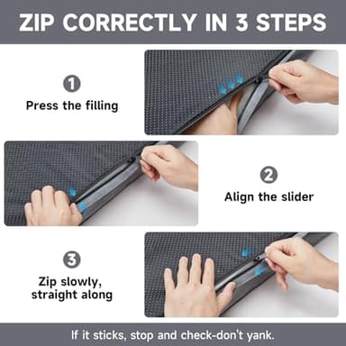 OhGeni Orthopedic Waterproof & Machine Washable Dog Bed for Medium Large Pets, Suitable for Crates, Cat Mat with 25D Egg Crate Foam, Non-Slip Bottom & Removable Cover, 35 Inches(Gray) - Image 9