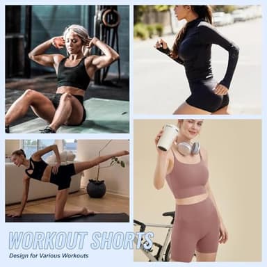 QGGQDD 3 Pack High Waisted Biker Shorts for Women – 3"/ 5"/ 8" Black Workout Yoga Compression Tummy Control Shorts for Running Clothing - Image 5