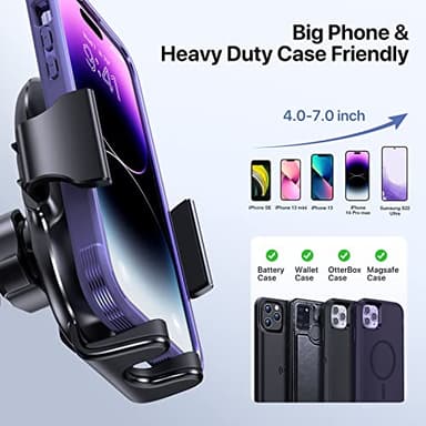 Miracase 3-in-1 Cell Phone Holders for Your Car, Universal Car Phone Holder Mount for Dashboard Air Vent Windshield Compatible with iPhone16 15 14 13 12 11 Pro Max Xs XR X, Galaxy Stripe - Image 6