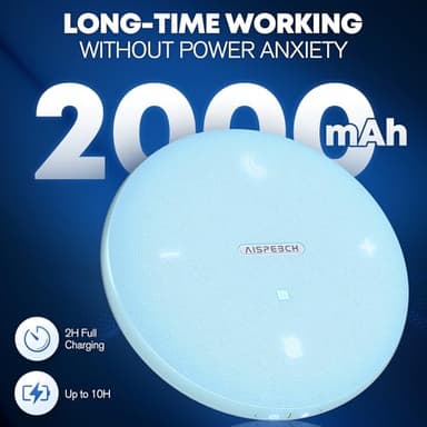 Bluetooth Conference Speakerphone M4 with AI Noise Reduction, AI Summaries, AI Transcription with 60-Language Support, 13FT 360° Voice Pickup,10-Hour Battery Life for Zoom and Teams, Blue - Image 7