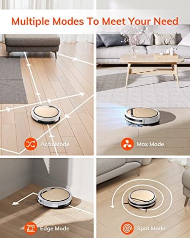 ILIFE V5s Plus Robot Vacuum and Mop Combo with Wi-Fi/App/Alexa, Automatic Self-Charging Robotic Vacuum Cleaner, Slim and Quiet, Cleans Hard Floors Carpets and Pet Hair (V5s Pro Upgrade Version) - Image 4
