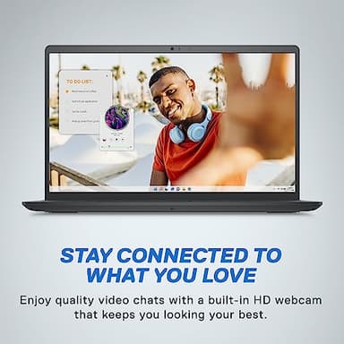 Dell Inspiron 15 3535 Laptop - 15.6-inch FHD (1920 x 1080) Display, AMD Ryzen 5 7520U Processor, 8GB DDR4 RAM, 512GB SSD, AMD Radeon Graphics, Windows 11 Home, 6-Months Migrate - Carbon Black - Image 8