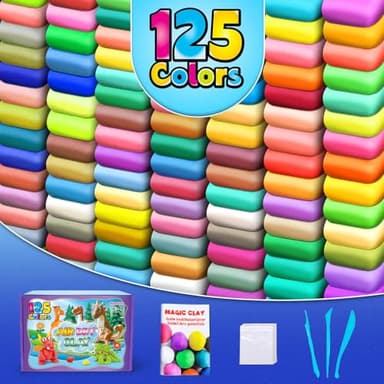 ESSENSON Air Dry Clay 125 Colors, Modeling Clay for Kids, DIY Molding Magic Clay, Gift for Kids - Image 3