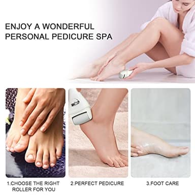 Electric Foot Callus Removers Rechargeable, Portable Electronic Foot File Pedicure Tools, Electric Callus Remover Kit, Professional Pedi Feet Care Perfect for Dead, Hard Cracked Dry Skin Ideal Gift - Image 7