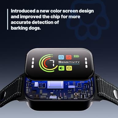 JEUJE Dog Bark Collar 2 Pack, Bark Collar for Large Medium Small Dogs 8-120lbs, AUTO Barking Collar, Bark Training Collar with 7-Level Sensitivity + 5 Safety Modes Humane Training System - Image 2