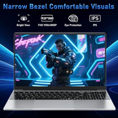 NIAKUN Laptop, Windows 11 Pro Laptop Computer 2025, 15.6 Inch Lap Top, 8GB RAM 256GB SSD PC, N4020 Processor, 15.6" FHD 1920 * 1080 Display, WIFI5, BT5.0 - Image 3