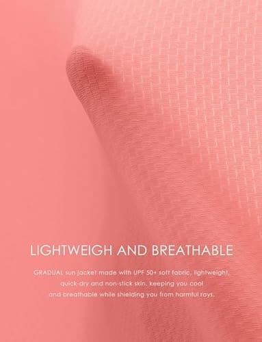 Women's UPF 50+ Swim Cover Up Sun Protection Hoodie Long Jacket SPF Lightweight Beach Cover Ups for Women(Coral,XXL) - Image 5