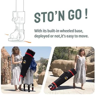 CROWN SHADES 10x10 Pop Up Canopy with 1 Side Wall - Beach Tent with One Push Setup - Outdoor Sun Shade for Events, Parties, Camping - Gazebo with STO-N-Go Cover Bag (Green) - Image 8