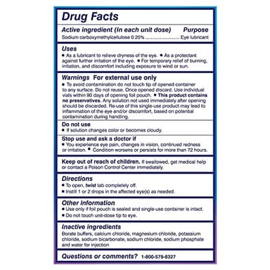 TheraTears Dry Eye Therapy Lubricating Eye Drops for Dry Eyes, Preservative Free eye drops, 30 Single-Use Vials - Image 9